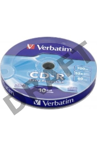 Диск CD-R Verbatim 700Mb 52x Cake Box (10шт) (43725)