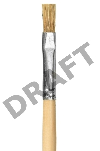 Кисть оформительская 983051 щетина, плоская, №8, ПЛАСТИЛИНОВАЯ КОЛЛЕКЦИЯ, деревянная лакированная ру