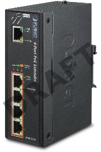 IPOE-E174 индустриальный PoE экстендер IP30 Industrial 1-Port 60W Ultra POE to 4-Port 802.3af/at Gigabit POE Extender (-40 to 75 C)
