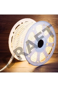 LED лента 220 В, 7.5x20 мм, IP67, SMD 2835, 276 LED/m, цвет свечения теплый белый, 50 м