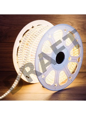 LED лента 220 В, 7.5x20 мм, IP67, SMD 2835, 276 LED/m, цвет свечения теплый белый, 50 м