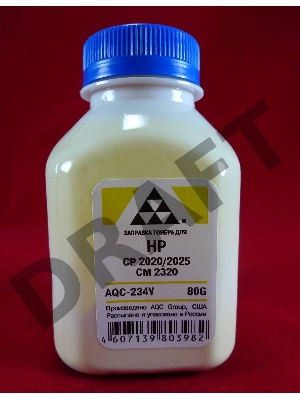 Тонер HP CP2020/2025/CM2320 Yellow, (фл.80г.) AQC фас. Россия