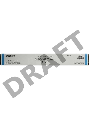 Тонер-картридж Canon C-EXV49C 8525B002 голубой для копира iR-ADV C33xx