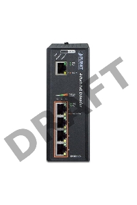 IPOE-E174 индустриальный PoE экстендер IP30 Industrial 1-Port 60W Ultra POE to 4-Port 802.3af/at Gigabit POE Extender (-40 to 75 C)