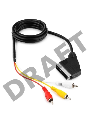 Кабель аудио/видео Gembird CCV-519, SCART / 3xRCA, 1.8м