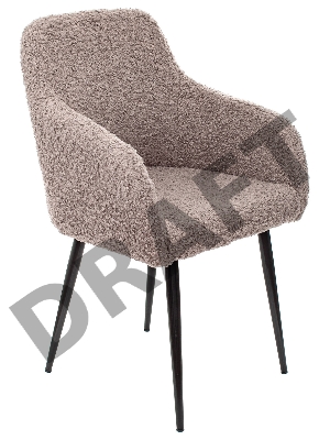 Стул для кухни Бюрократ KF-7 экомех серый металл черный на ножках (KF-7/BOUCLE-GREY)