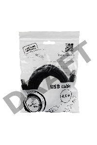 Кабель Gembird CCF-USB2-AMBM-15 USB 2.0 кабель PRO для соед. 4.5м AM/BM  позол.конт., фер.кол., пакет 