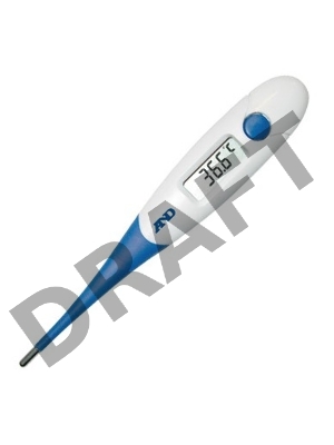 Термометр электронный A&D DT-623 белый/синий