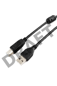 Кабель Gembird CCF-USB2-AMBM-15 USB 2.0 кабель PRO для соед. 4.5м AM/BM  позол.конт., фер.кол., пакет 