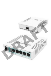 Сетевой коммутатор  MikroTik RB260GS RouterBOARD 260GS 5-port Gigabit smart switch with SFP cage, SwOS, plastic case, PSU