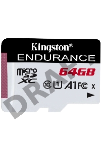 Флеш карта microSD 64GB Kingston microSDНC Class 10 A1 UHS-I Endurance 95R/30W  Card Only