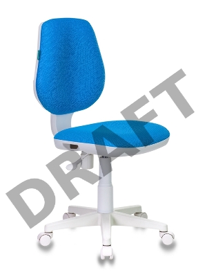 Кресло детское Бюрократ CH-W213/TW-55 голубой TW-55 (пластик белый)