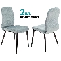 Стул для кухни Бюрократ KF-3_2 комплект 2шт серо-голубой Light 28 металл черный на ножках (KF-3/LT28_2)