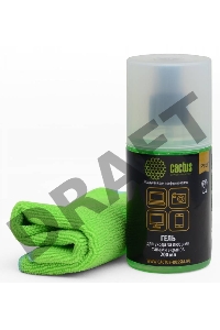 Чистящий набор (салфетки + гель) Cactus CS-S3004BL для экранов и оптики блистер 1шт 25х25см 200мл