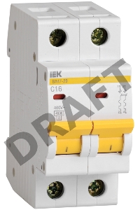 Авт. выкл. Iek MVA20-2-050-C  ВА47-29 2Р 50А 4,5кА х-ка С ИЭК