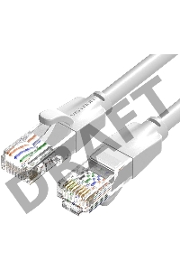 Патч-корд Vention прямой UTP cat.6, RJ45 - 1,5м. Серый