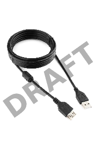 Кабель Gembird PRO CCF-USB2-AMAF-10 USB 2.0  3.0м AM/AF  позол.конт., фер.кол.,  пакет