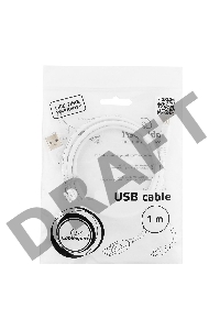 Кабель USB 2.0 Pro Cablexpert CCP-mUSB2-AMBM-W-1M, AM/microBM 5P, 1м, экран, белый, пакет