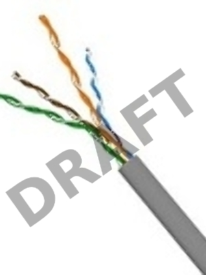 Кабель информационный Lanmaster TWT-5EFTP кат.5е SF/UTP общий экран в оплётке 4X2X24AWG PVC внутренний 305м серый