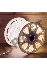 LED лента 220 В, 6.5x17 мм, IP67, SMD 2835, 180 LED/m, цвет свечения белый, 100 м