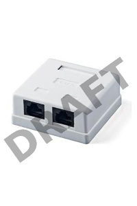 Розетка GEMBIRD NA214 RJ-45 кат.5e внешняя 2 порта, 110&Krone