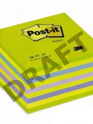 Куб 3M Post-it 2028-NB неоновый зеленый 76*76мм 450л 