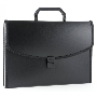 Портфель Бюрократ -BPP13LBLCK 13 отдел. A4 с окантовкой пластик 0.7мм черный