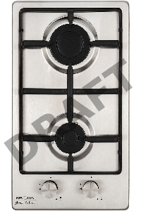 Газовая варочная поверхность KRONA PARTITA 30 IX Ширина, см:30, Количество зон нагрева:2