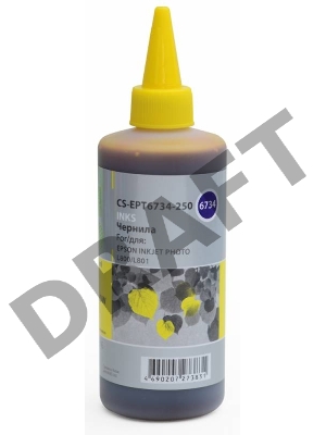 Чернила Cactus CS-EPT6734-250 желтый 250мл для Epson L800/L810/L850/L1800