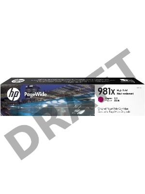 Картридж HP 981X пурпурный увеличенной емкости для HP Color PageWide Ent Flow MFP 586, 566 10 000 стр.
