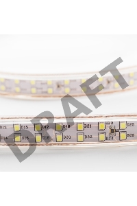 LED лента 220 В, 6.5x17 мм, IP67, SMD 2835, 180 LED/m, цвет свечения белый, 100 м