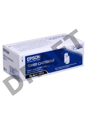 Тонер-картридж Epson 614 Black (C13S050614) черный, 2200 стр, для AcuLaser AL-C1700/1750/CX17