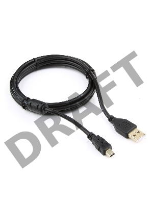 Кабель Gembird PRO CCF-USB2-AM5P-6 USB 2.0 кабель для соед. 1.8м  А-miniB (5 pin)  позол.конт., фер.кол. 