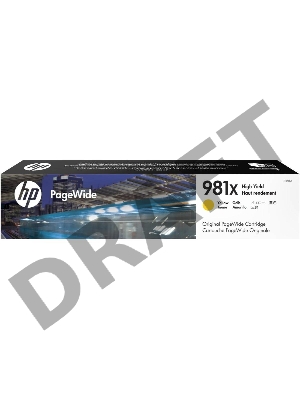 Картридж HP 981X желтый увеличенной емкости для HP Color PageWide Ent Flow MFP 586, 566 10 000 стр.