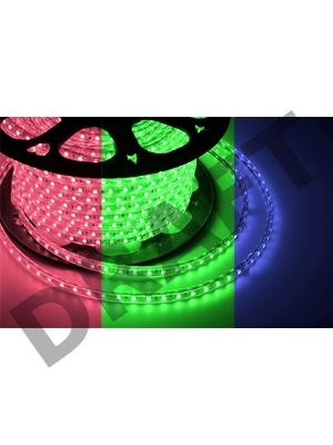 LED лента 220 В, 10х7 мм, IP67, SMD 2835, 60 LED/m, цвет свечения RGYB (мульти), бухта 100 м