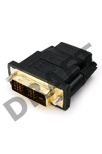 Переходник Cablexpert HDMI-DVI 19F/19M золотые разъемы, пакет, черный (A-HDMI-DVI-2)