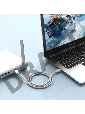 Патч-корд Vention прямой UTP cat.6, RJ45 - 3м. Серый