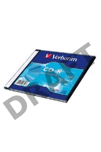 Диск CD-R Verbatim 700Mb 52x Slim case (1шт) (43347)