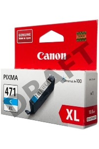 Картридж Canon CLI-471C XL (0347C001), голубой повышенной емкости, 11 мл, до 680 стр. A4, для Pixma iP7240/ MG5440/MG5740/MG6340/MG6840/MG7740/ TS5040/TS6040/TS8040/TS9040 (CLI-471XLC / CLI-471XL C)