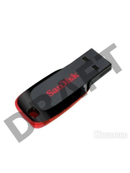 Флеш Диск Sandisk 32Gb Cruzer Blade SDCZ50-032G-B35 USB2.0 черный/красный
