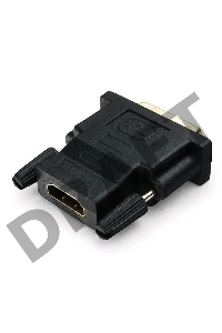 Переходник Cablexpert HDMI-DVI 19F/19M золотые разъемы, пакет, черный (A-HDMI-DVI-2)