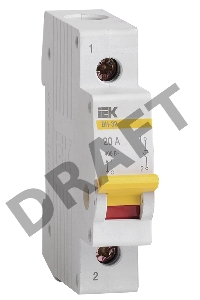 Выключатель нагрузки (мини-рубильник) Iek MNV10-1-020 ВН-32 1Р 20А ИЭК