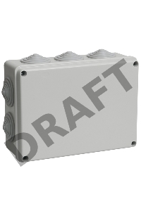 Коробка распаячная ОП 190х140х70 IP55 КМ41244 RAL7035 (10 гермовводов) ИЭК UKO11-190-140-070-K41-55