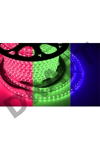 LED лента 220 В, 13х8 мм, IP67, SMD 5050, 60 LED/m, цвет свечения RGB