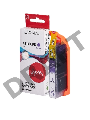 Струйный картридж Sakura 2048C001 (481XL Photo-Black) для Canon, фото-голубой, 12 мл., 4700 к.