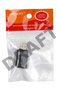 Переходник ORIENT AU-01N, 3.5mm jack to USB   
