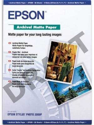 Фотобумага EPSON Архивная Матовая, 192г/м2, A3+(32,9X48,3)/50л.