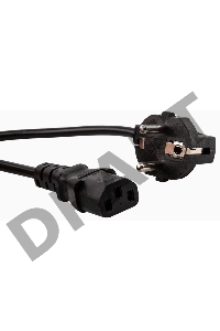Кабель компьютер-розетка 220V (EURO) <VDE> 3G*0,75mm2 VCOM {CE021-CU} 5м