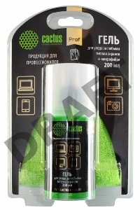 Чистящий набор (салфетки + гель) Cactus CS-S3004BL для экранов и оптики блистер 1шт 25х25см 200мл