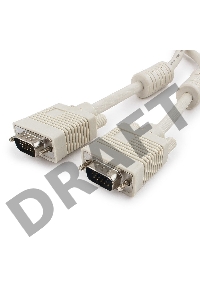 Кабель Gembird/Cablexpert CC-PPVGA-6, Кабель VGA Premium ,15M/15M,1.8м, тройной экран, феррит.кольца, пакет    